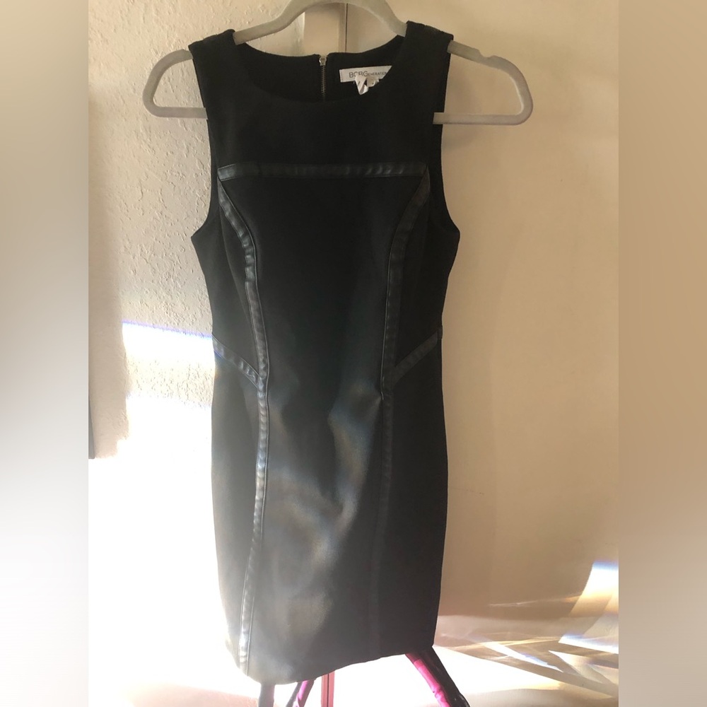 BCBGeneration Faux Leather Edging Dress- 831 $20 or $15 w/offer